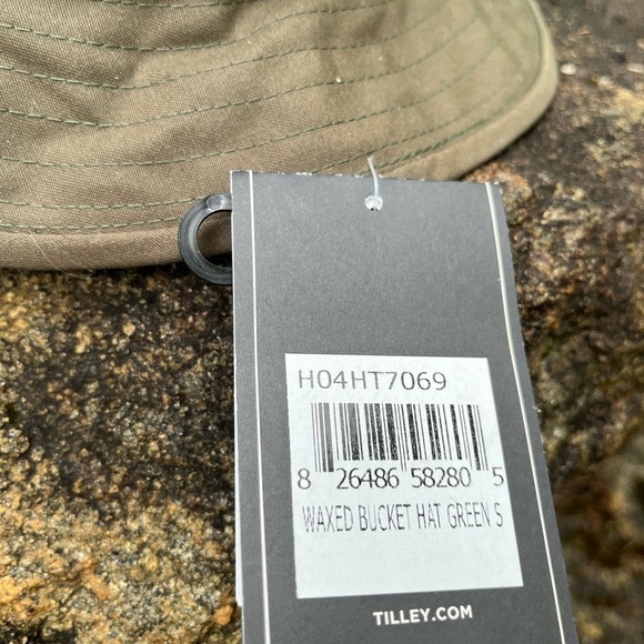 New TILLEY sz S Waxed Cotton Bucket Waterproof Hat Green Handmade Sun pr… - Picture 9 of 10